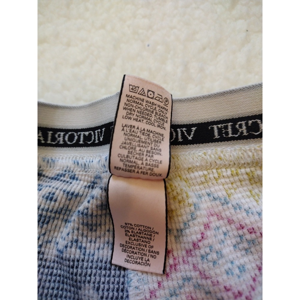 Victoria Secret Pajamas Pants Woman's Medium Multicolor‎ Elastic Waist Mid Rise - Picture 7 of 7